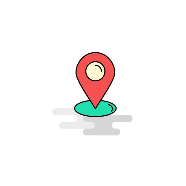 Flat Map pointer Icon. Vector