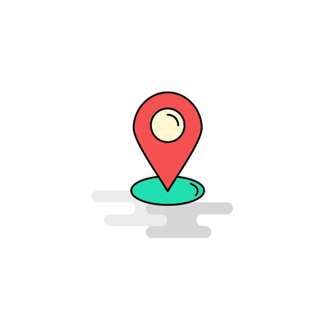 Flat Map pointer Icon. Vector